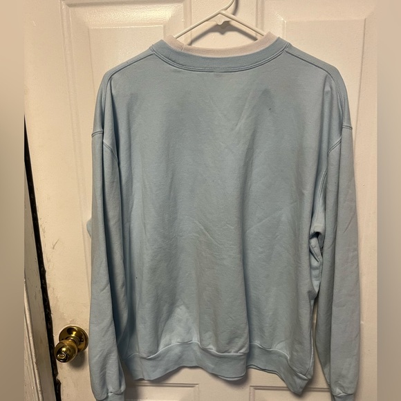Vintage Decorated Originala Winter Wonderland Light Blue womens Crewneck Sweater - Picture 4 of 4